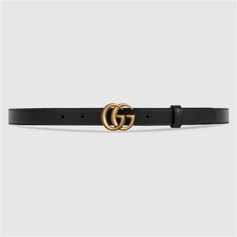 gucci women's gg skinny leather belt|women's thin black gucci belt.